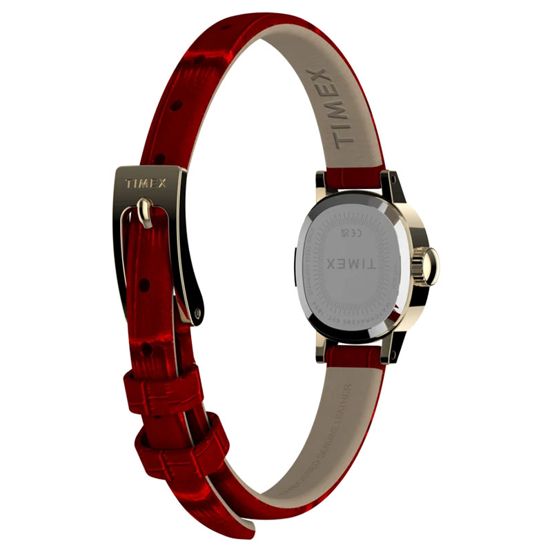 Timex Cavatina Mini TW2Y87900 - tył zegarka z widocznym deklem oraz paskiem