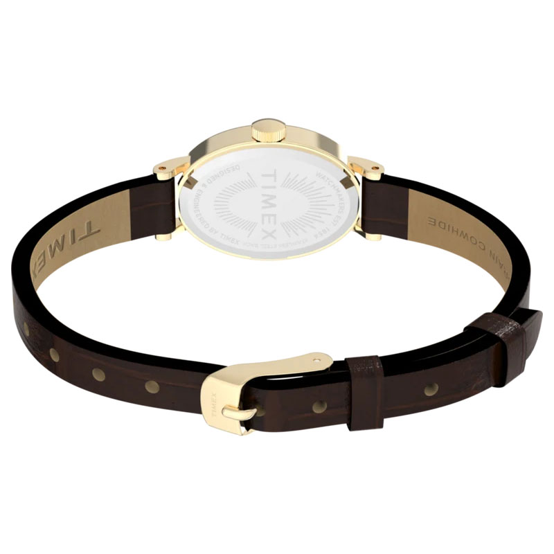 Timex Cavatina TW2W78500 - tył zegarka z widocznym deklem i paskiem