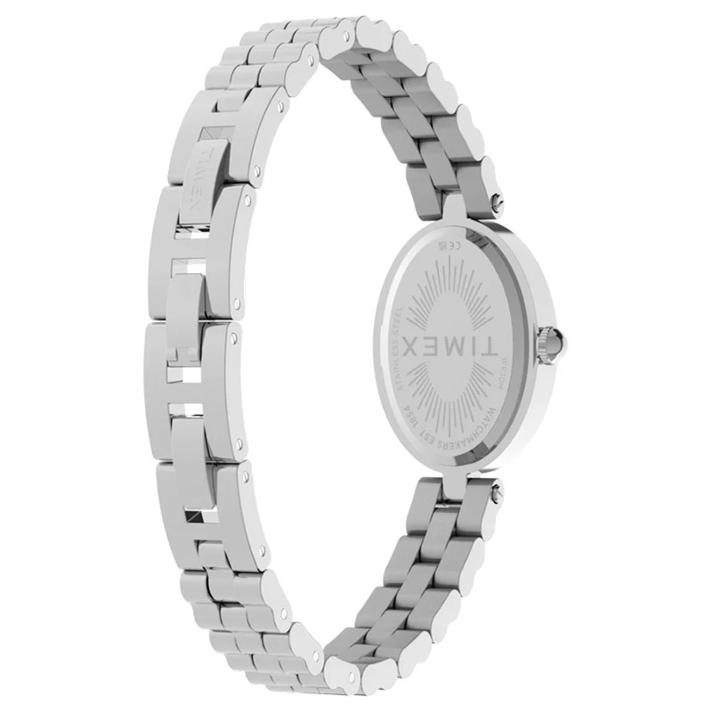 Timex Cavatina Luxe TW2Y86000 - tył zegarka z widocznym deklem oraz bransoletą