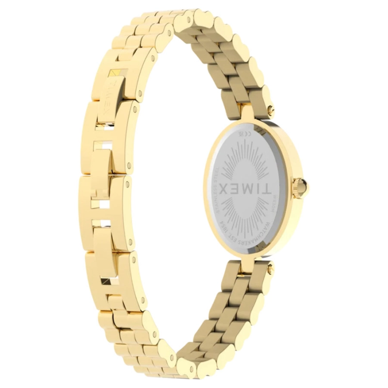Timex Cavatina Luxe TW2Y86100 - tył zegarka z widocznym deklem i bransoletą