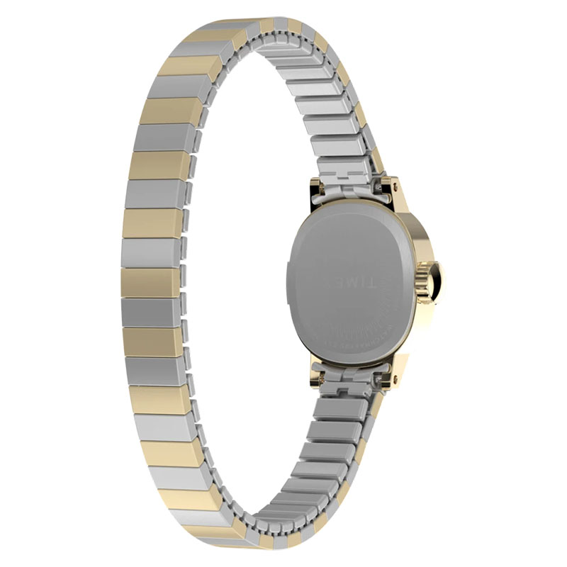 Timex Cavatina Mini TW2Y66900 - tył zegarka z widocznym deklem oraz bransoletą