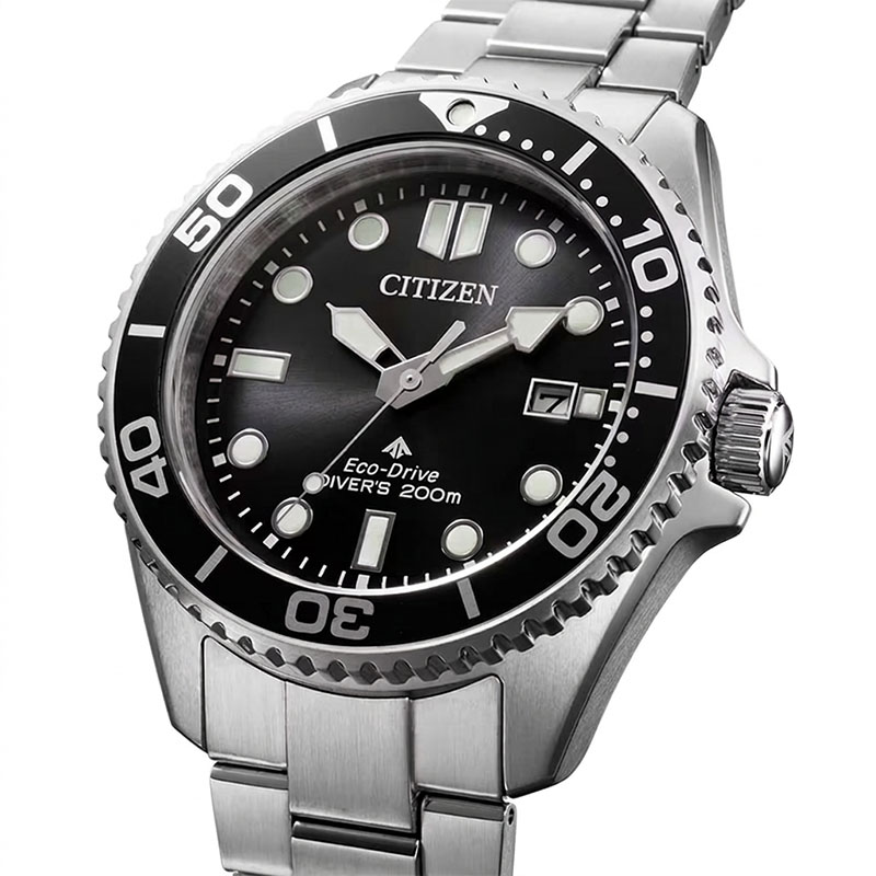 Citizen Promaster Eco-Drive Diver 200M BN0261-51E - czarna tarcza ze szlifem słonecznym, indeksami i datownikiem