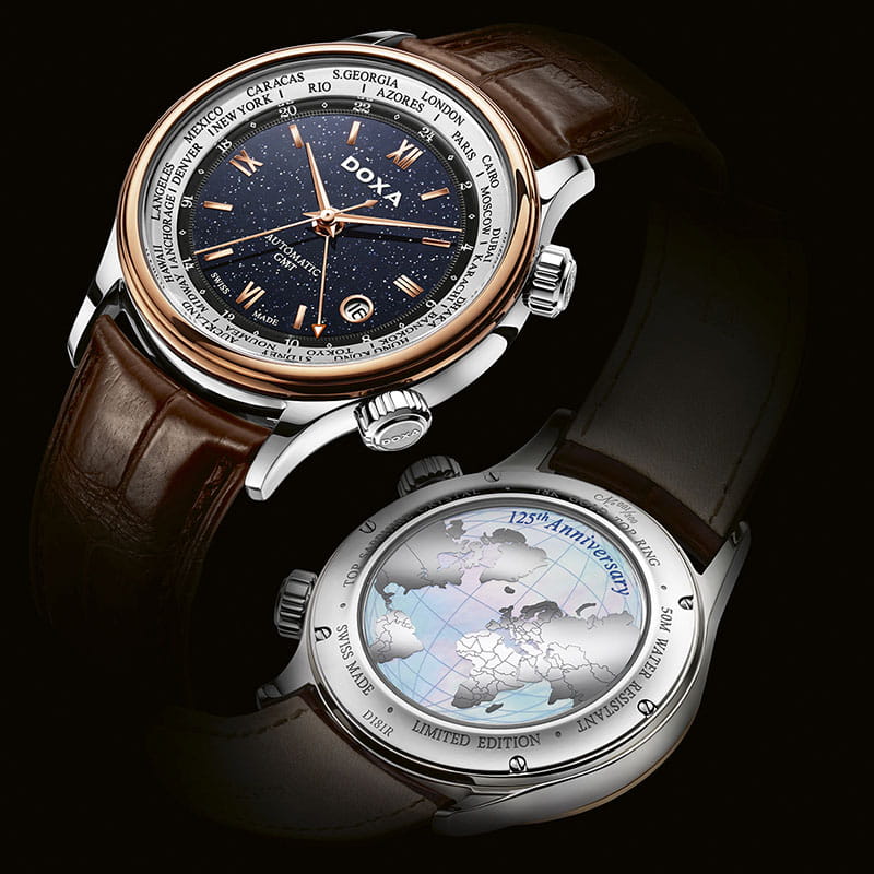 Zegarek męski Doxa Blue Planet D181RBU Limited Edition Twoje Zegarki