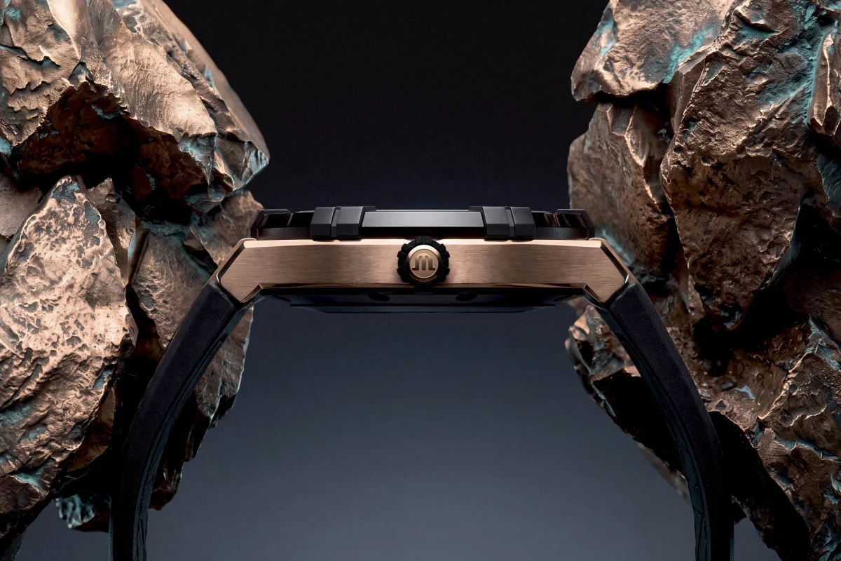 Maurice Lacroix AIKON-IC Frozen Carbon Bronze, profil koperty z brązu