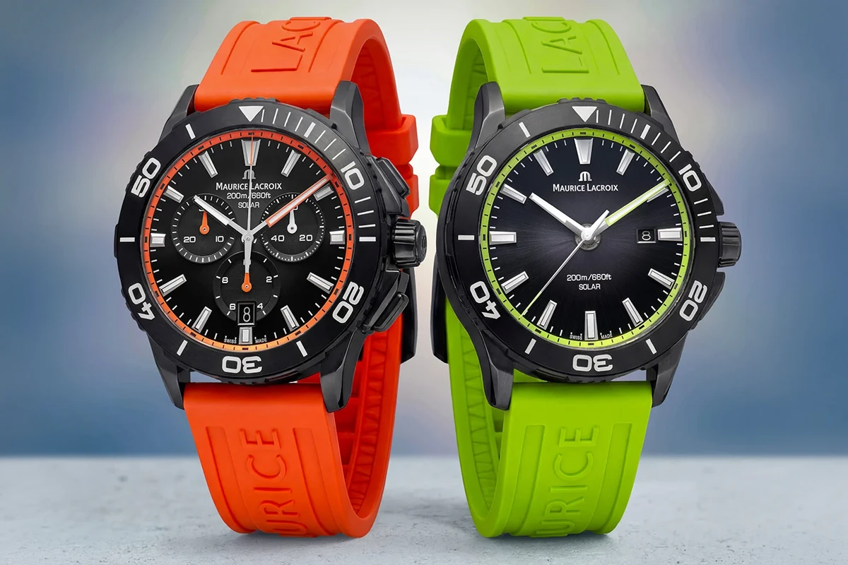 Limitowane wersje Maurice Lacroix Pontos S Solar z powłoką Gun DLC i fluorescencyjnymi akcentami